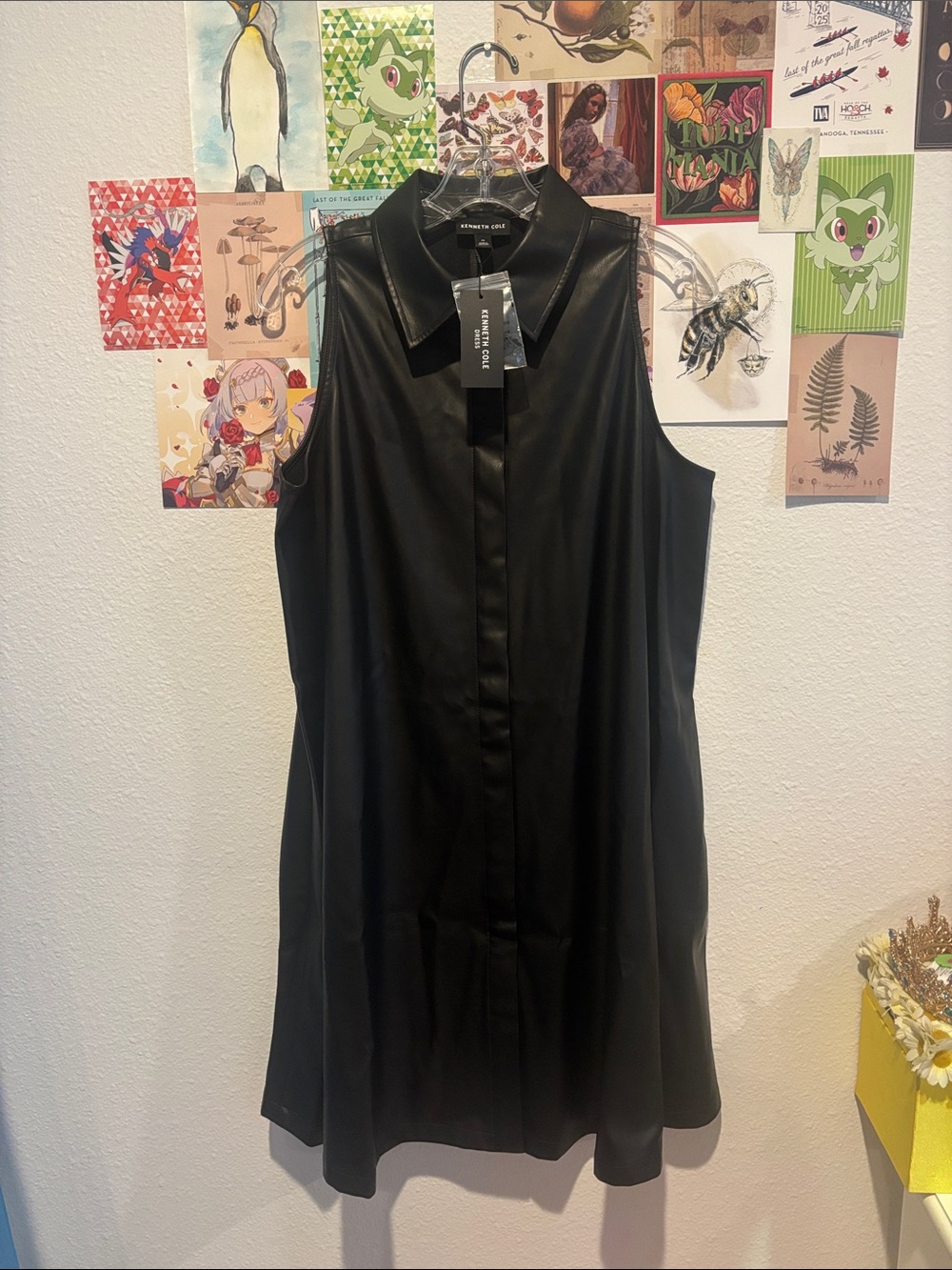 Kenneth Cole Black Sleeveless Dress